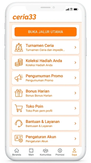 Tampilan link alternatif ceria33