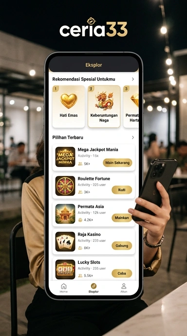 Tampilan katalog aplikasi ceria33